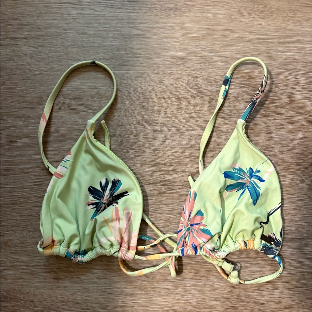 Floral Green Bikini Top